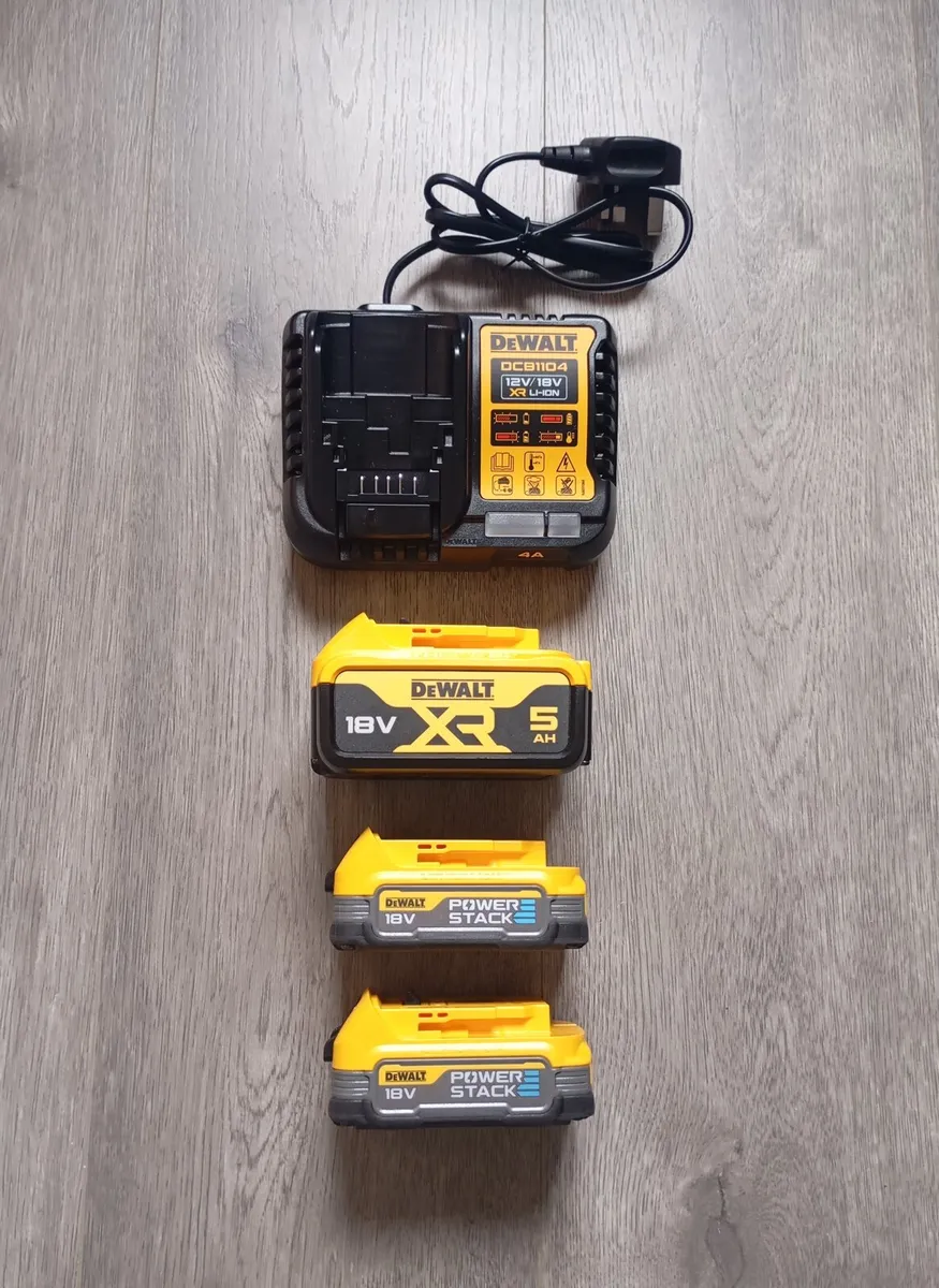 DeWalt Batteries & Charger (New) - Image 1
