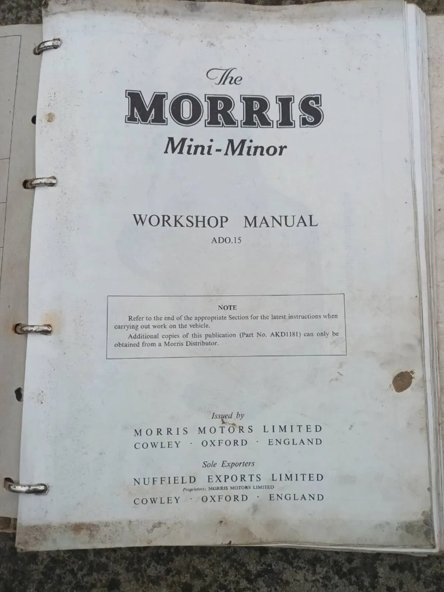 Mini Minor Workshop Manual - Image 3