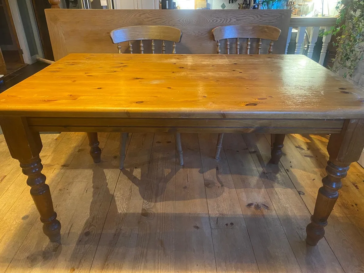 Solid Pine Table - Image 1