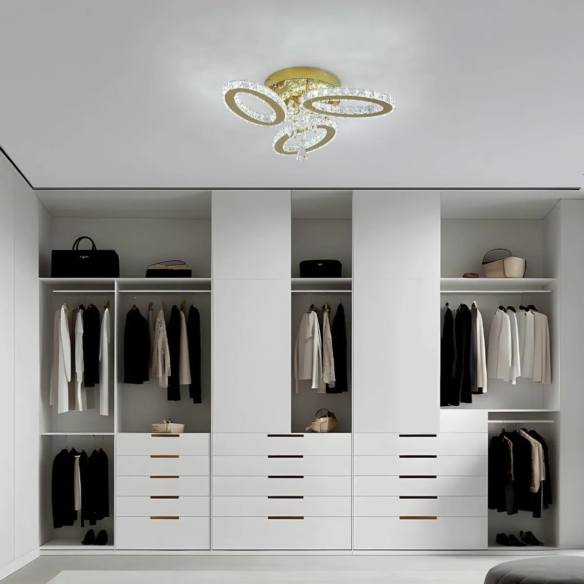 Crystal Chandelier Flush Mount Light Dining Room - Image 4