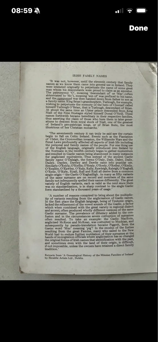 Genealogigal & Historical Map of Ireland - Image 3