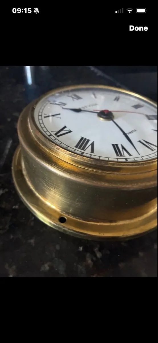 Vintage Brass Clock - Image 4