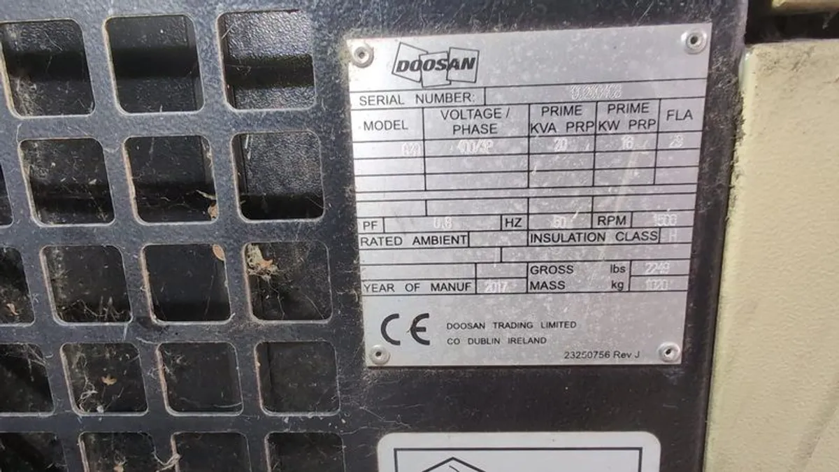 Doosan g20 generator - Image 3