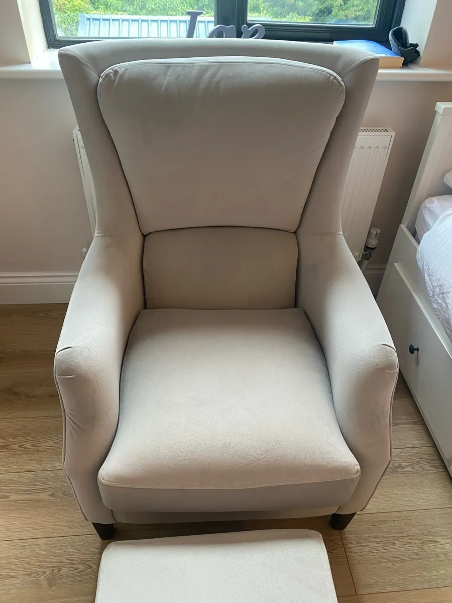 Queen Anne Chair and Footstool - Image 2