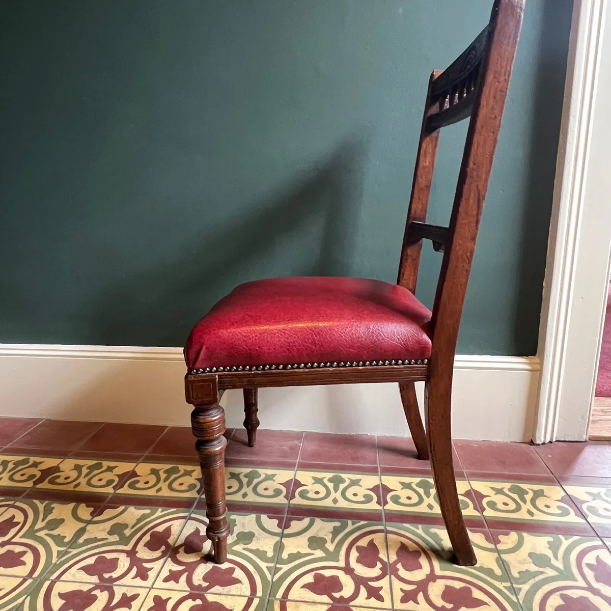 Six oak dining chairs set Victorian antique €200 - Image 4