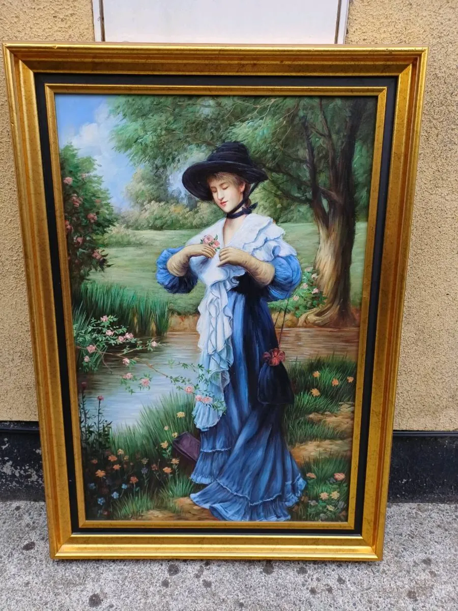 Large Vintage Canvas Picture - Image 2