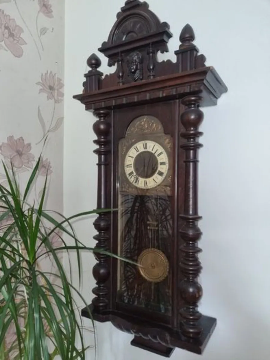 German wall clock Gustav Becker - Image 1