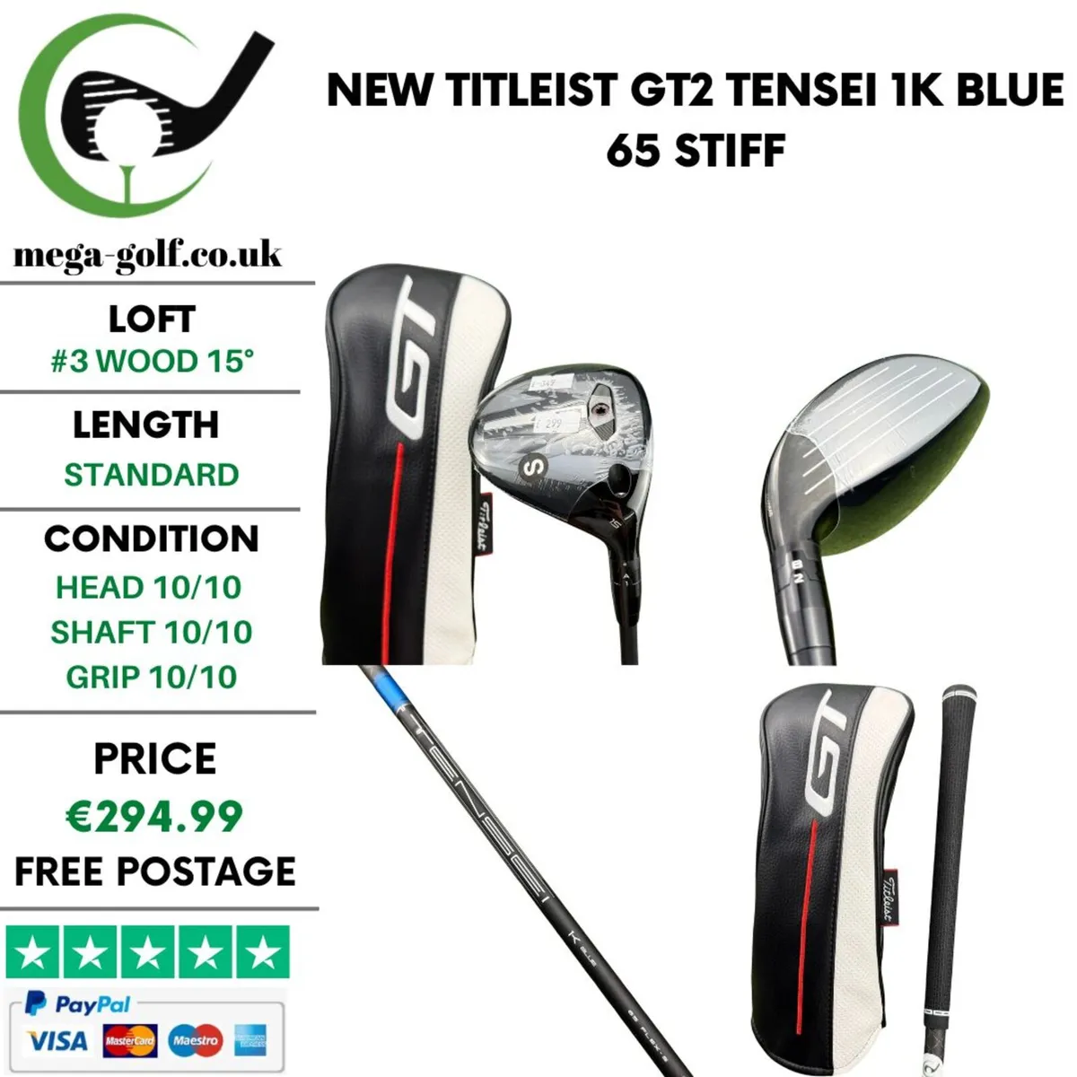 New Titleist GT2 #3 Wood 15° / Stiff - Image 1
