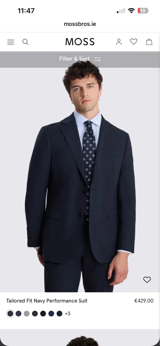 Moss Bros - Navy suit - Image 3