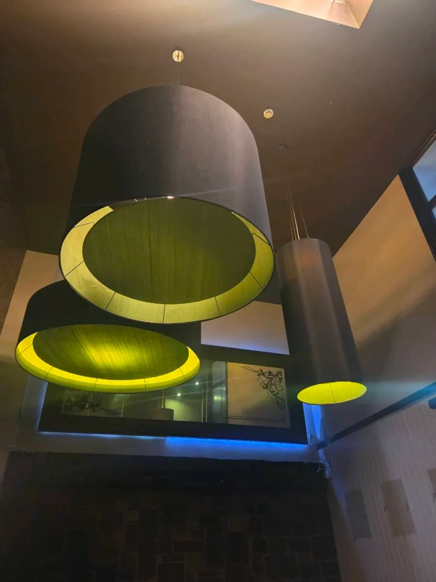 Large Statement Pendant Lights, Mirrors & Brass Fi - Image 1