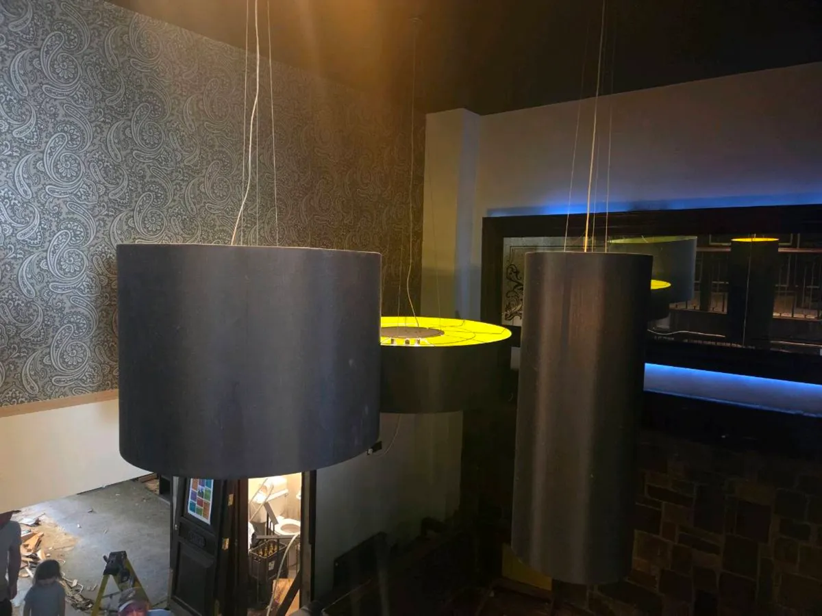Large Statement Pendant Lights, Mirrors & Brass Fi - Image 3