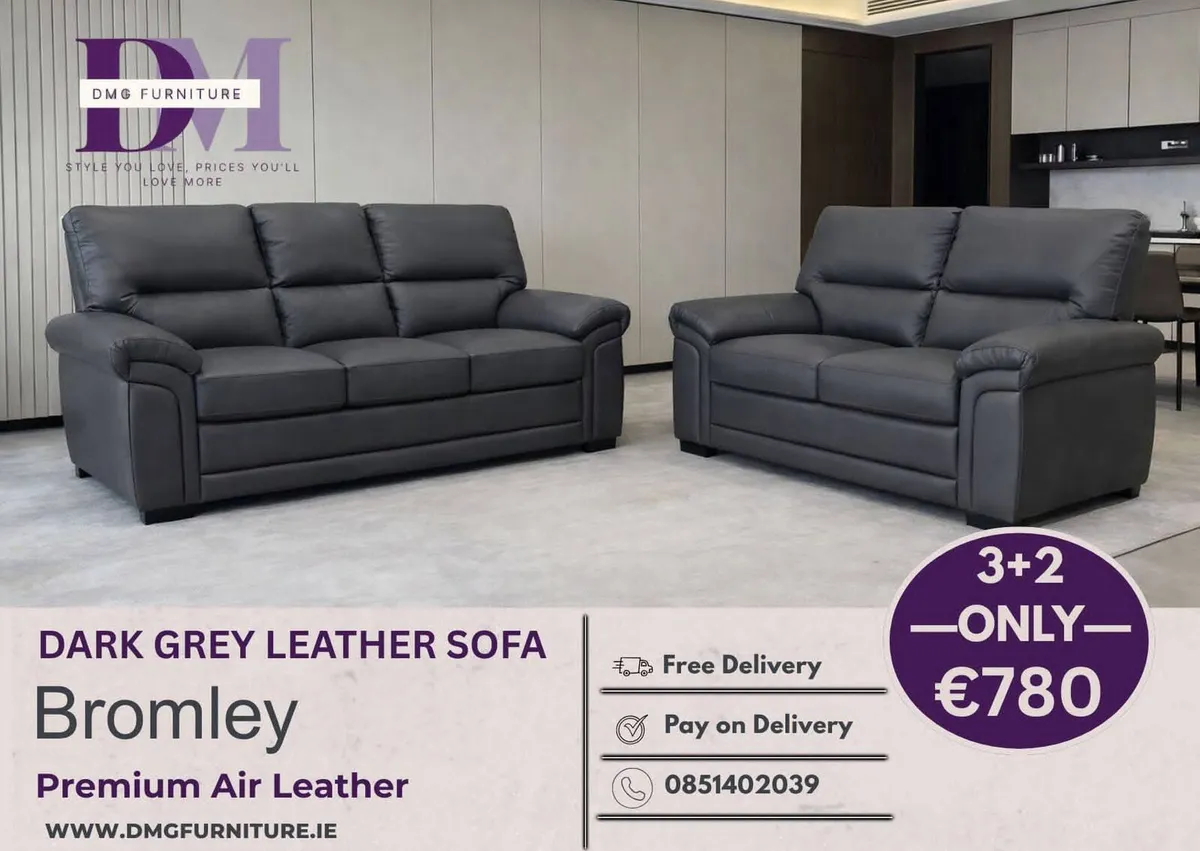 New 3+2 Bromley Leather Sofa Range - Image 1