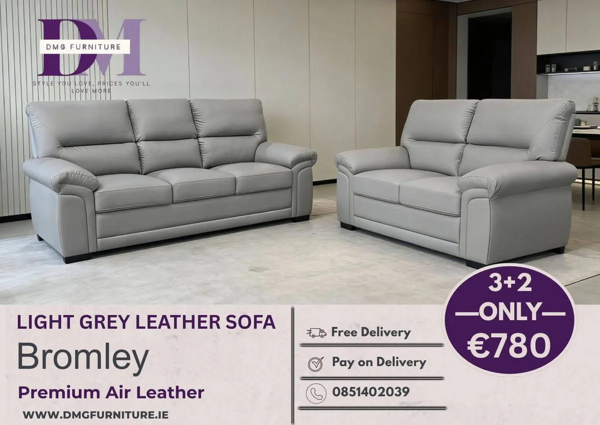 New 3+2 Bromley Leather Sofa Range - Image 3