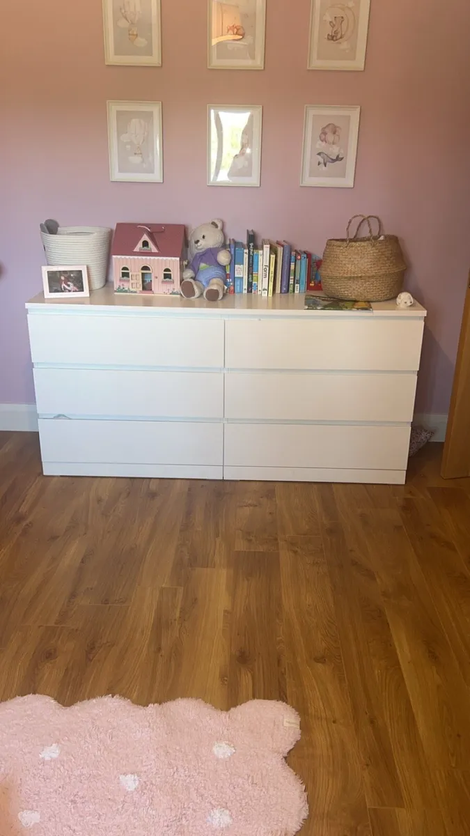 IKEA MALM white chest of drawers - Image 1