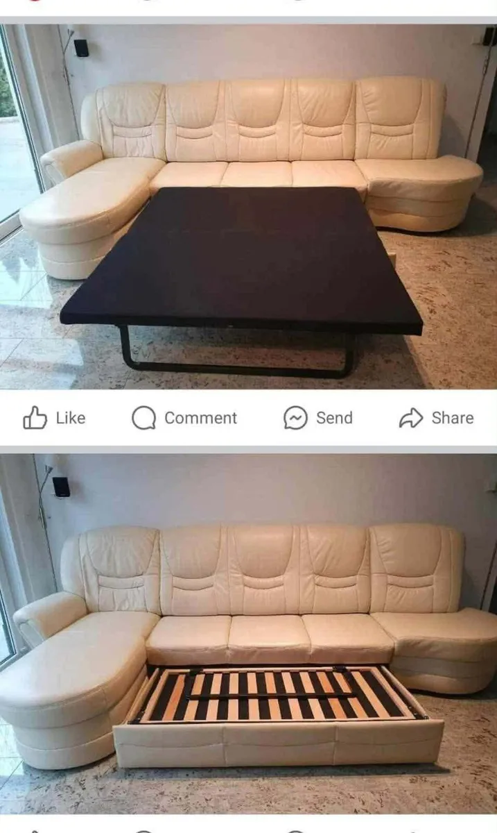 Long lasting leather sofa bed - Image 4
