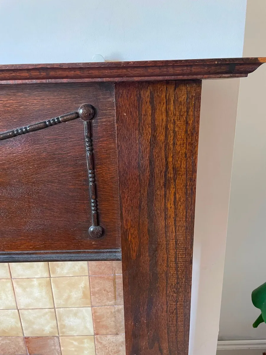Solid oak fireplace surround - Image 2