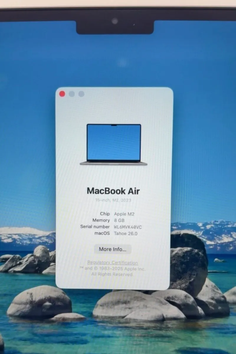 Apple MacBook Air M2 15" (2023) 8GB RAM 512GB SSD - Image 2