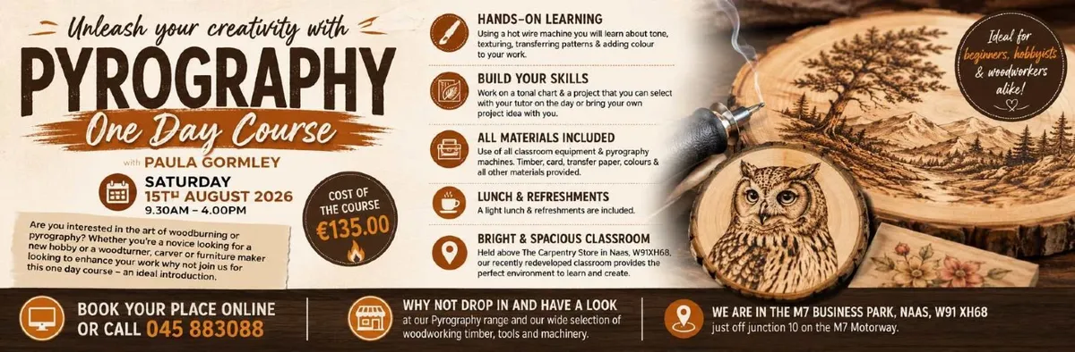 One Day Pyrography Course - Sat 15th Aug - Image 2