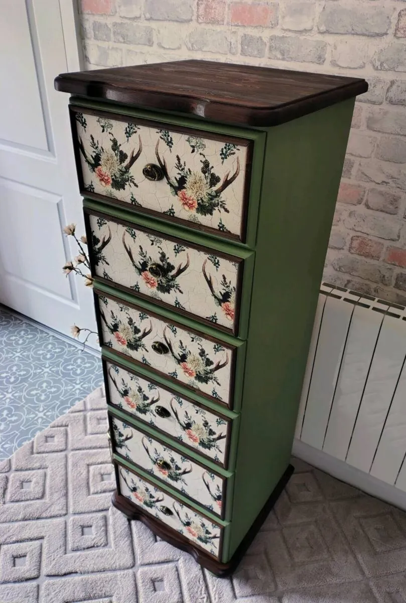 Tall boy chest of drawers - Image 2