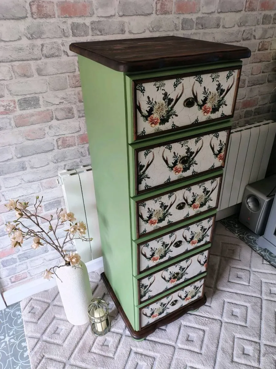 Tall boy chest of drawers - Image 3