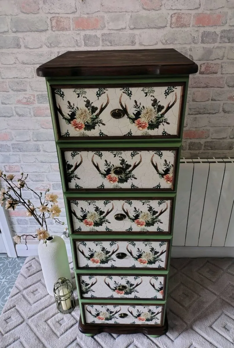 Tall boy chest of drawers - Image 1