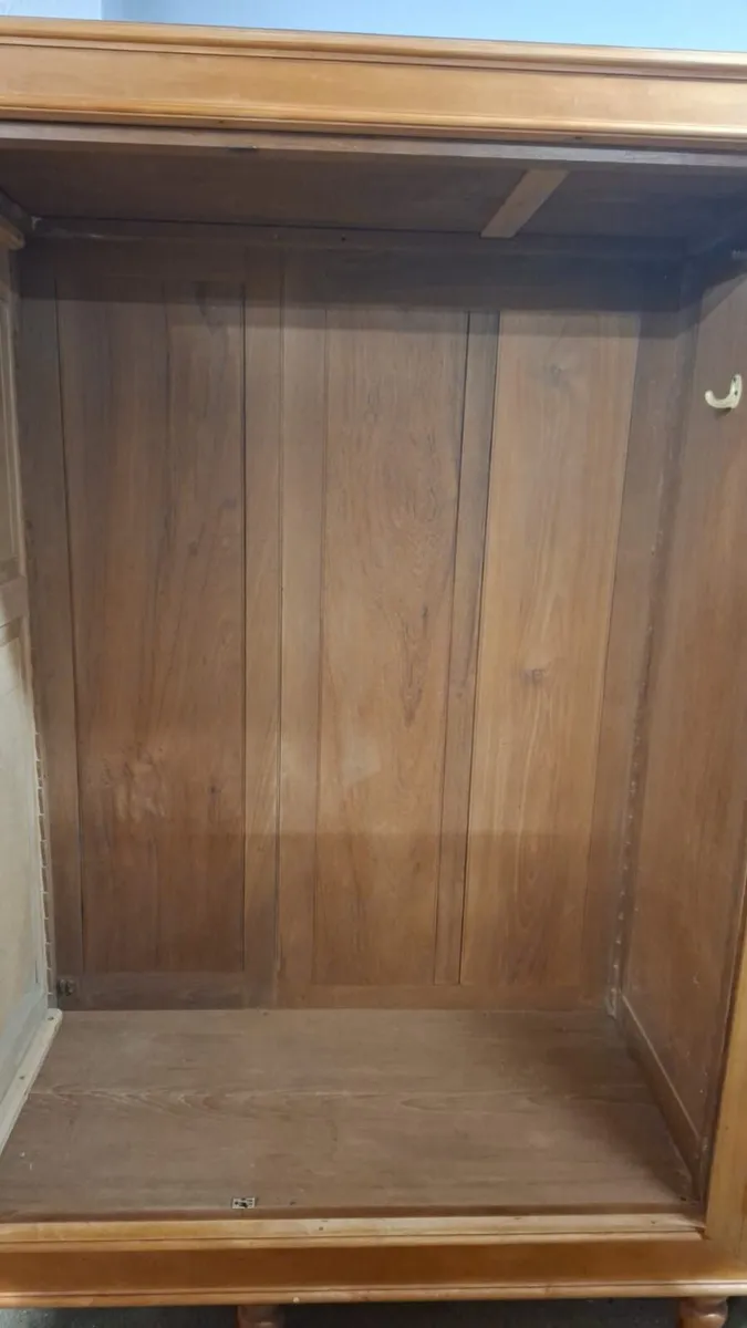 Late 19th century French oak armoire,  wardrobe - Image 2
