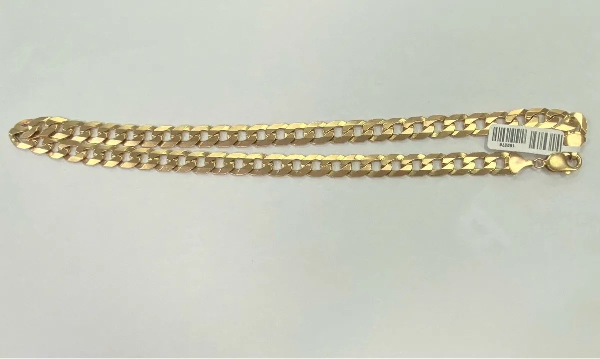 Men’s gold curb link chain - Image 1