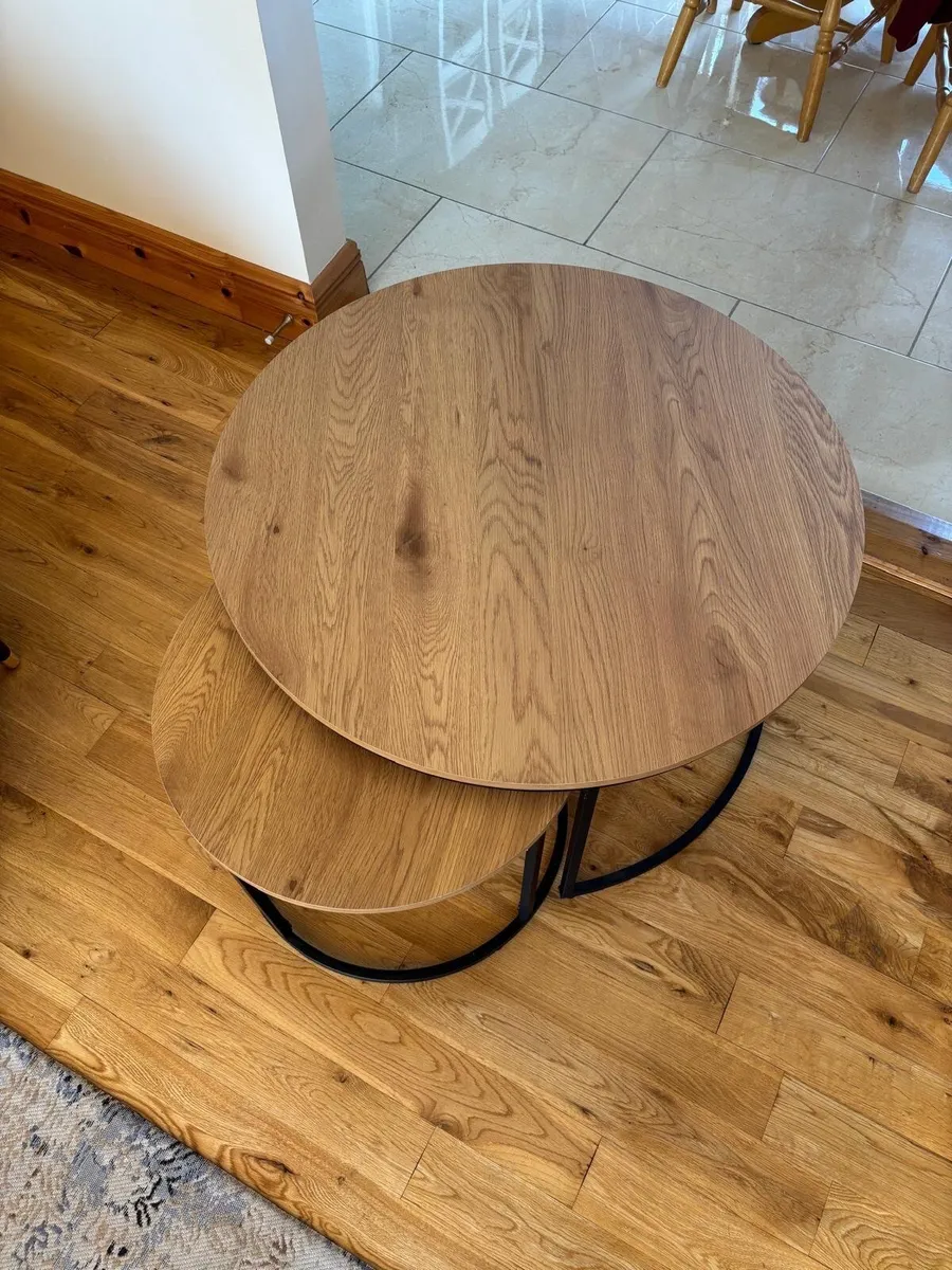 Oak Nesting Coffee Tables - Image 1