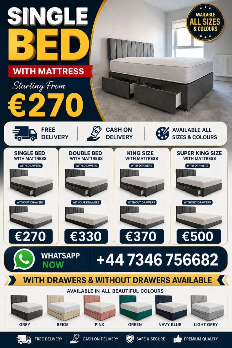 Luxury Divan Bed with Mattress – Free Delivery & C - Image 1