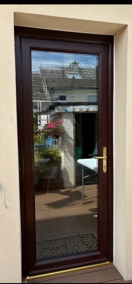 Rosewood PVC Double Glazed Back Door - Image 1