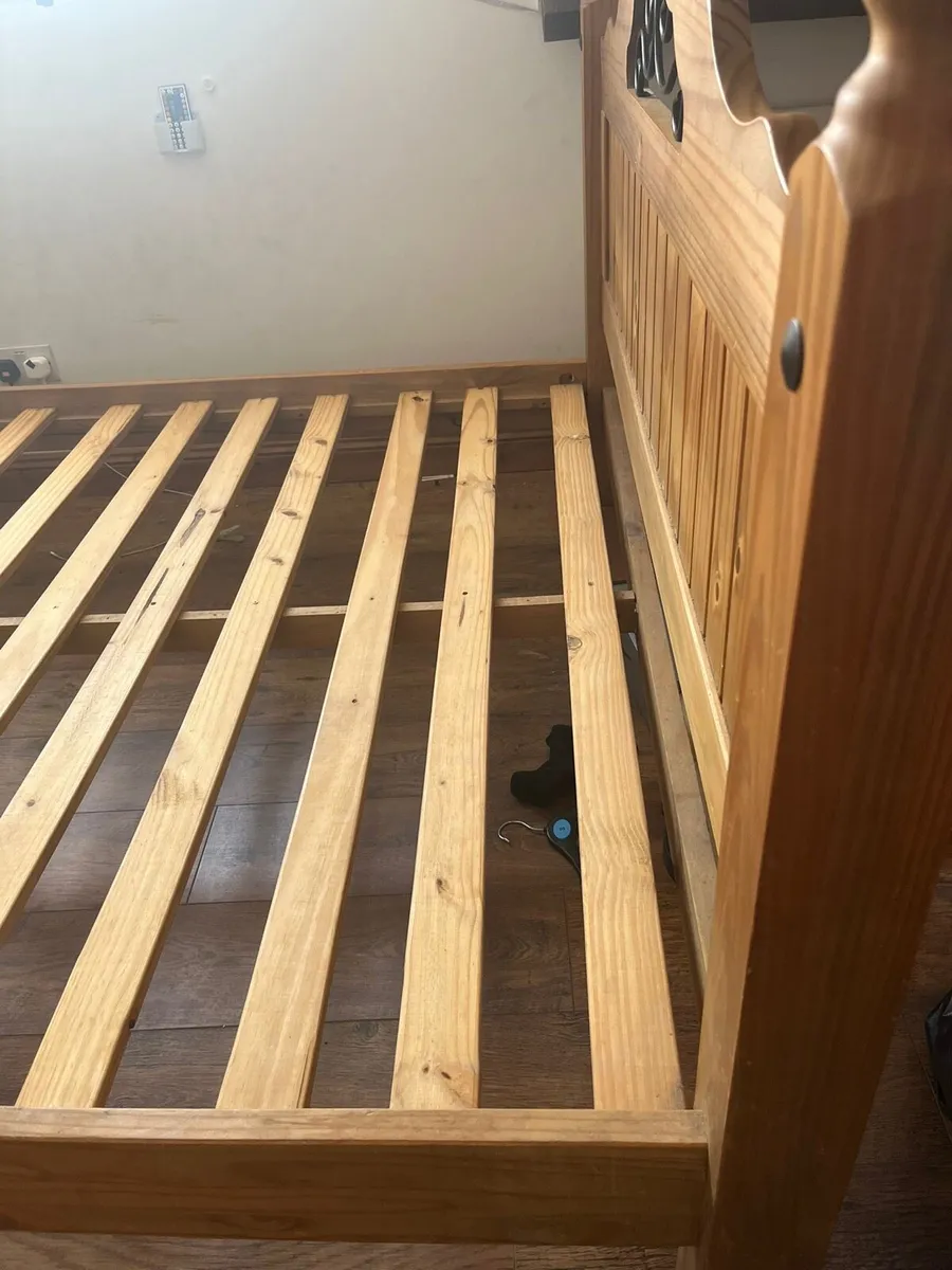 Solid wood Bed & lockers - Image 2