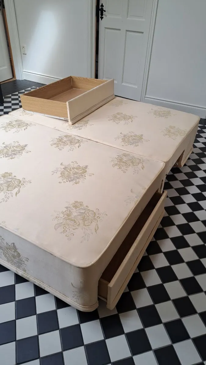 King Size Bed Frame with storage & Headboard - Image 1