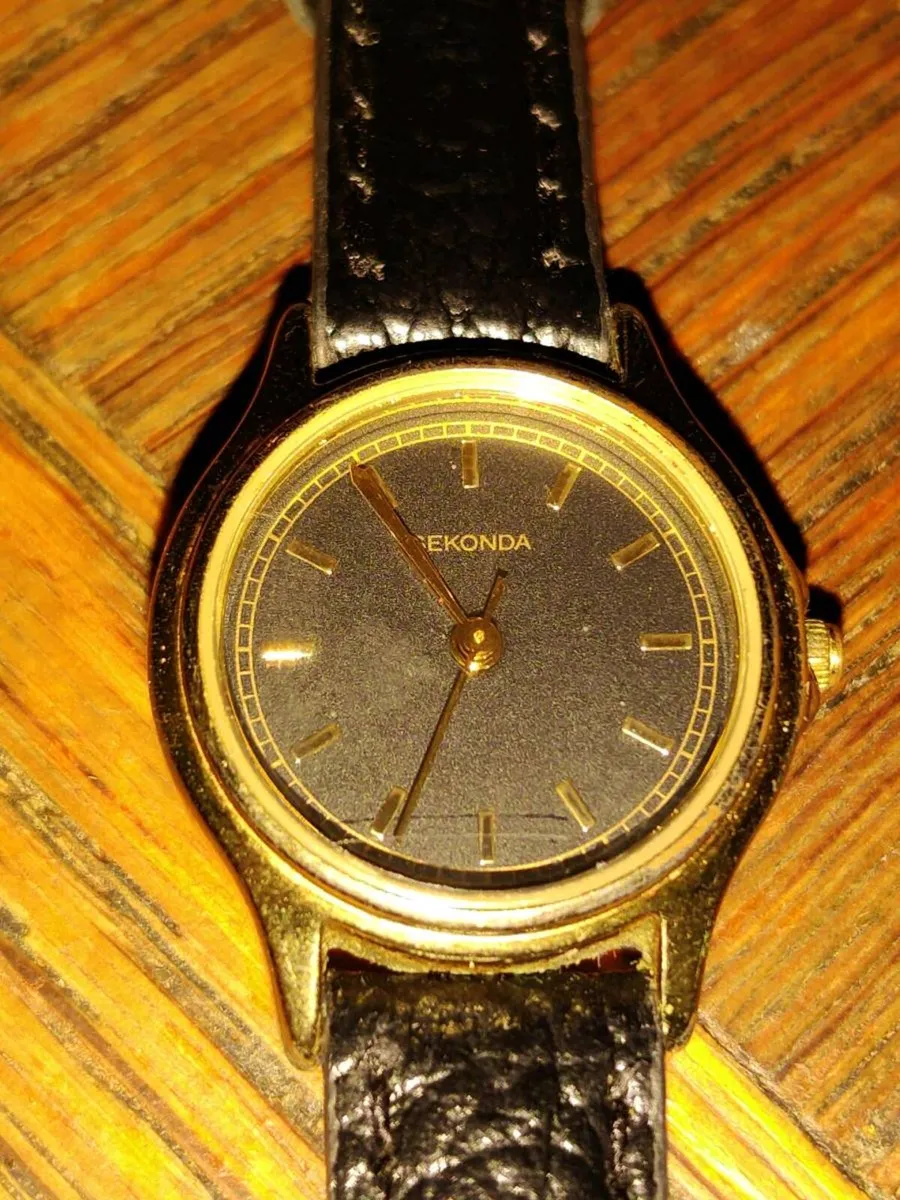 LARGE BLACK SECONDA, Huge New Unisex Working Watch - Image 1