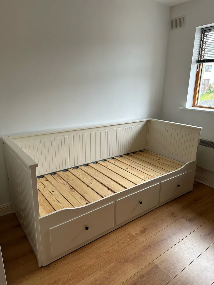 IKEA Hemnes 2 in 1 Bed White with 3 Drawers - Image 1