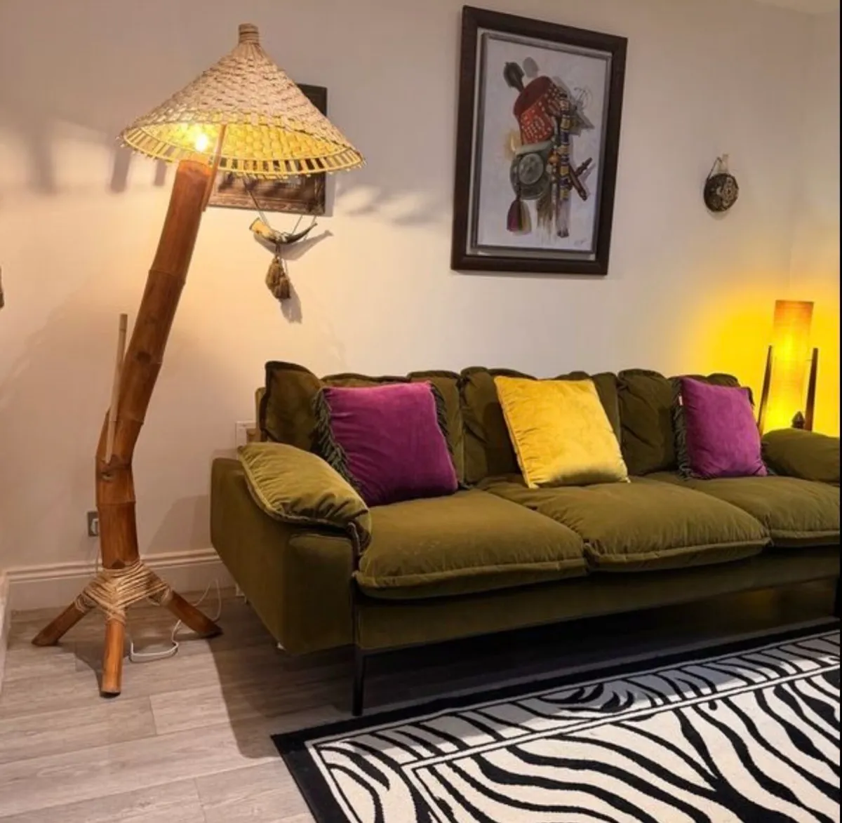 Mid Century Bamboo Floor Lamp - Image 3