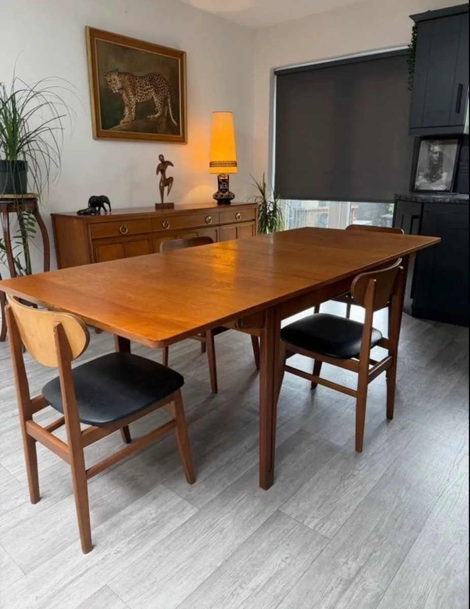 Mid Century Extendable Dining Table - Image 2