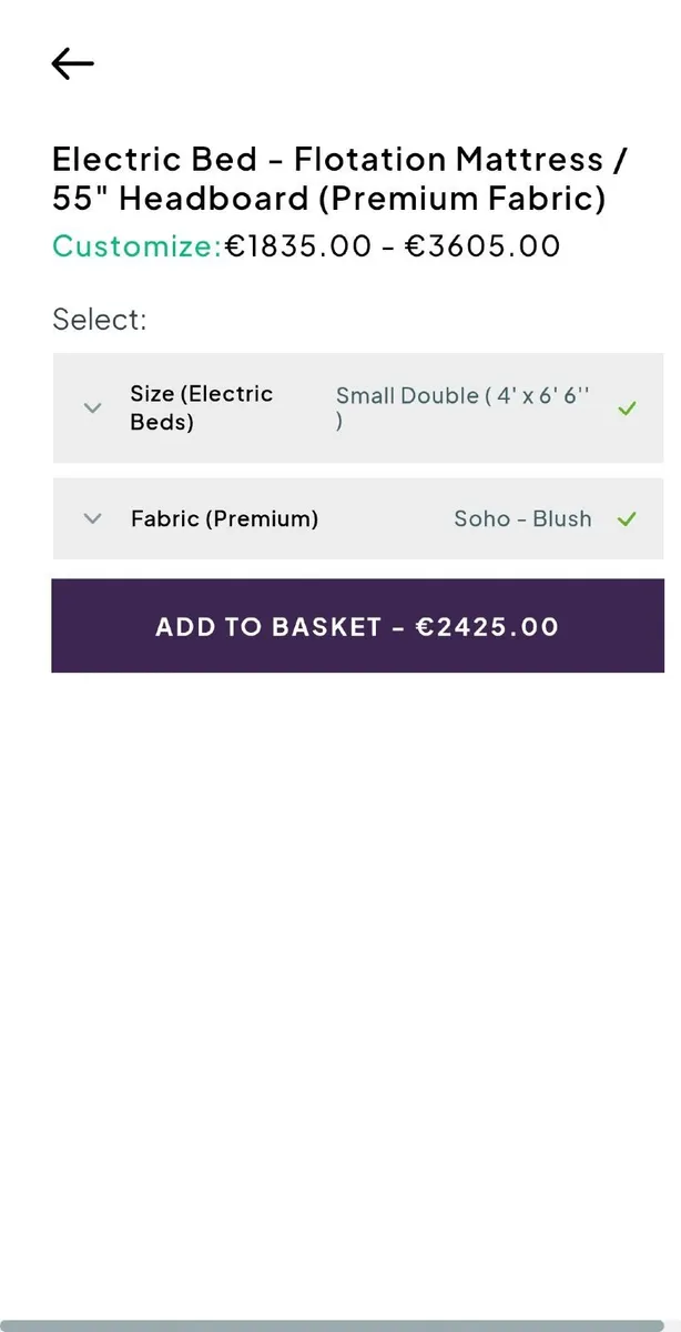 Electric bed.  4ft double. - Image 2