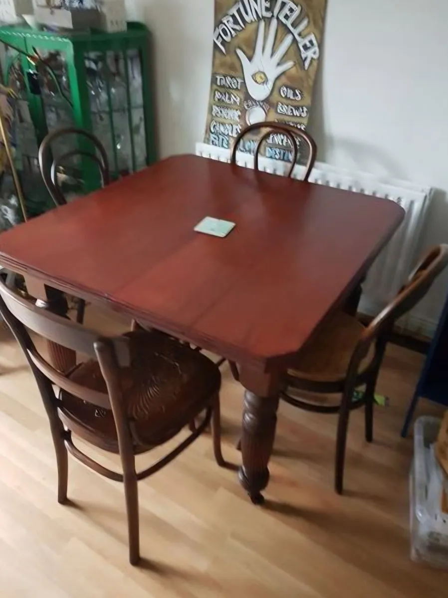 Edwardian square table (no original leaf) - Image 1