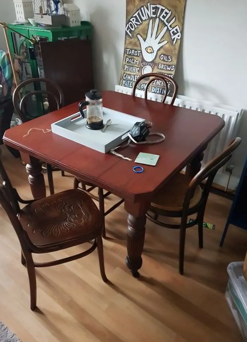 Edwardian square table (no original leaf) - Image 3