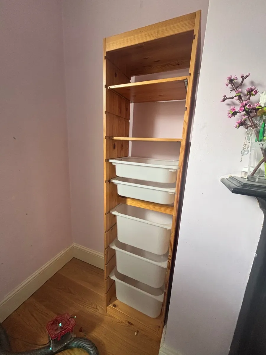 IKEA shelving unit with removable drawers - Image 2