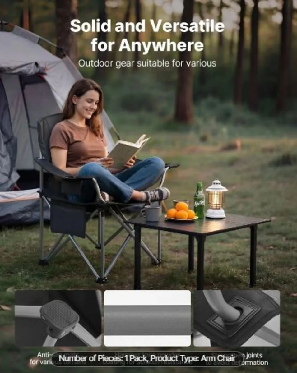 Oversized Camping Chairs, 204 kg Heavy - Image 4