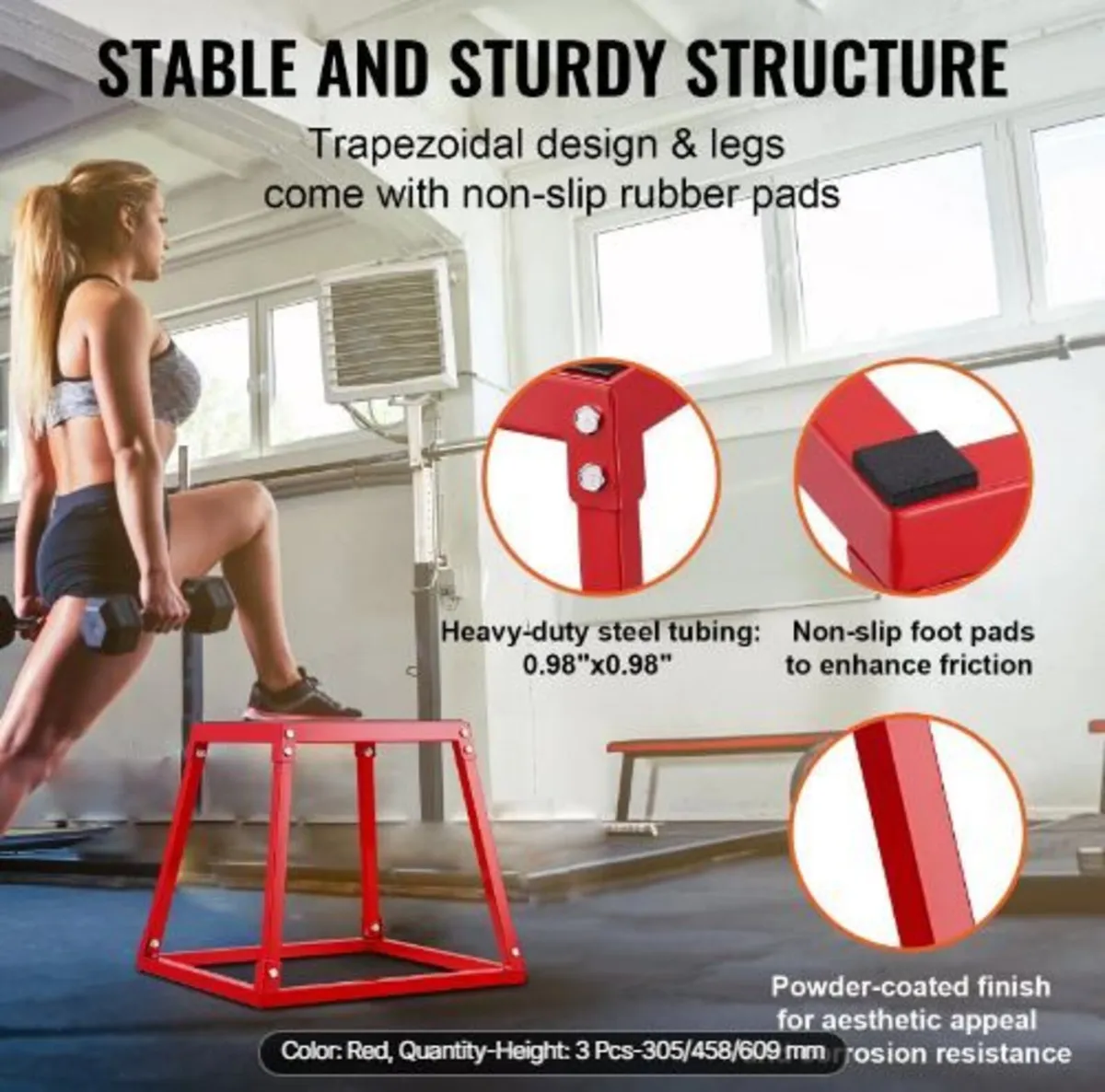 Plyometric Jump Boxes, 12/18/24 Inch - Image 4