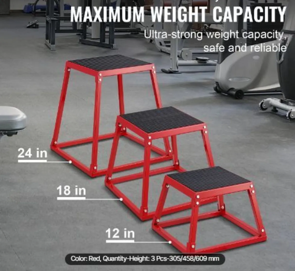 Plyometric Jump Boxes, 12/18/24 Inch - Image 2