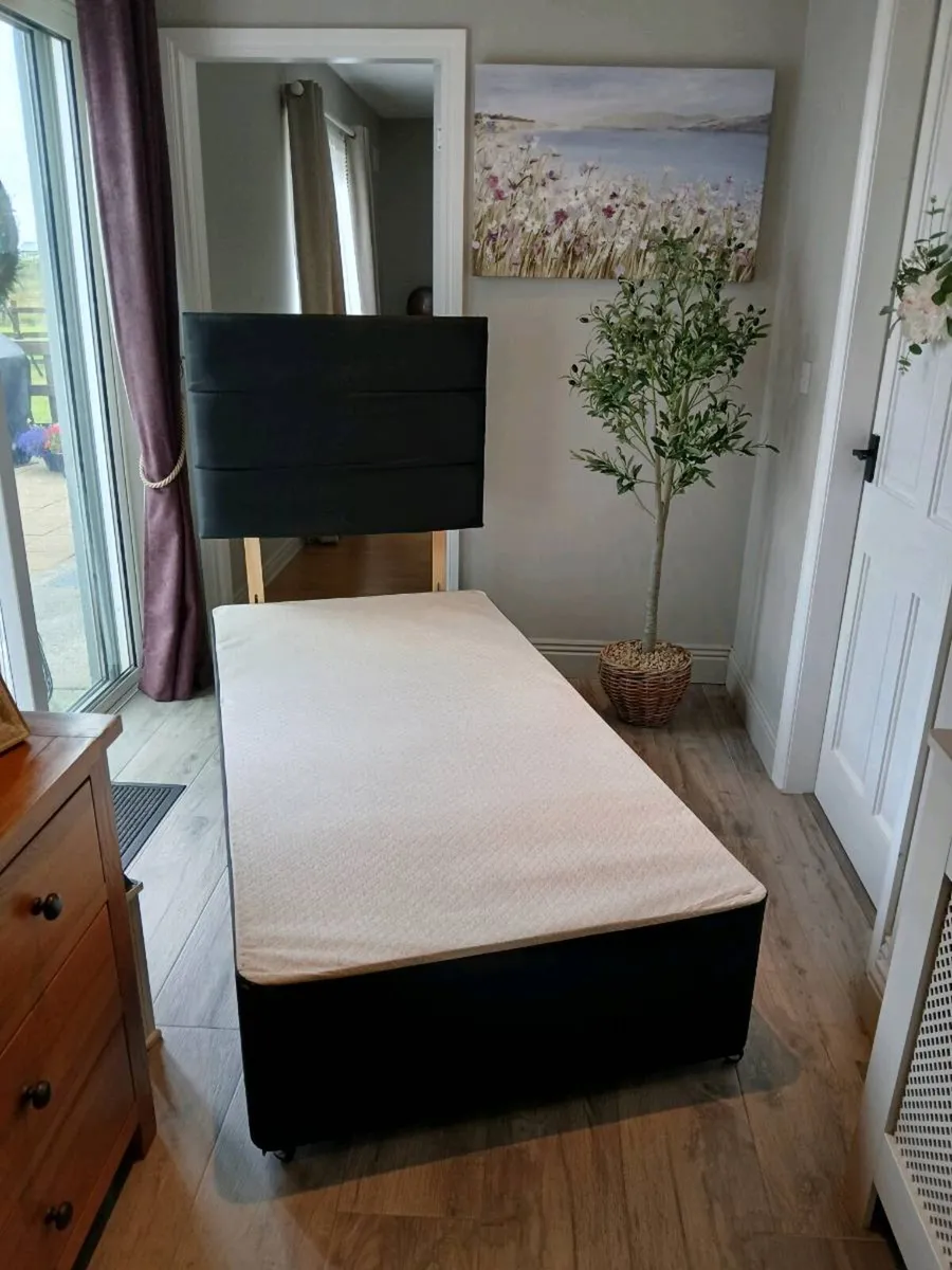Single Bed Base & Headboard - Image 1