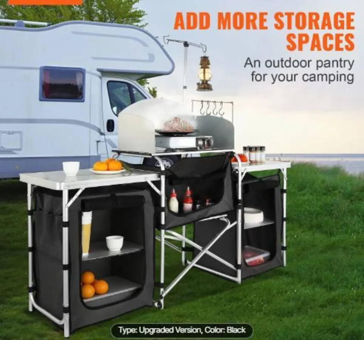 Camping Kitchen Table, Folding Outdoor - Image 2