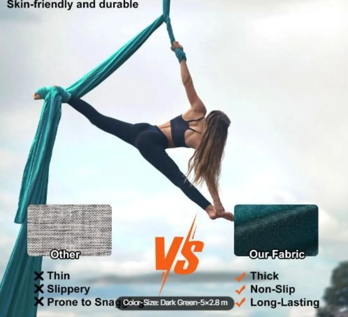 Aerial Yoga Hammock & Swing, 5.5 Yards - Image 2