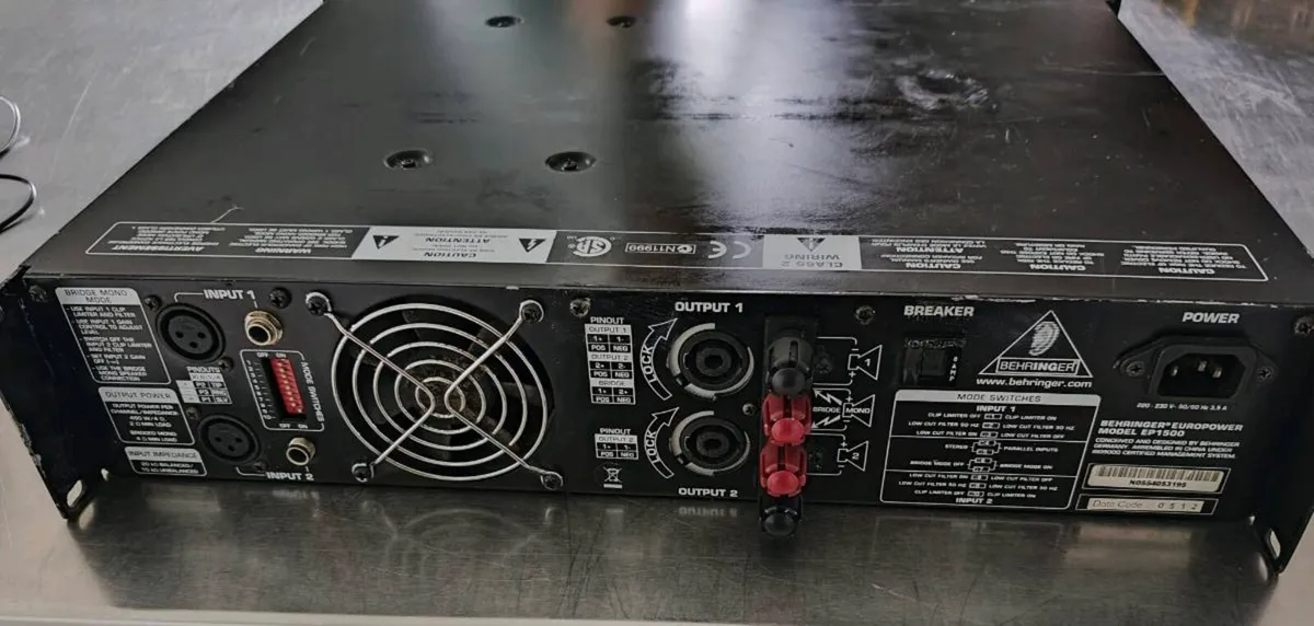 Behringer Europower EP1500 Power Amplifier - Image 2