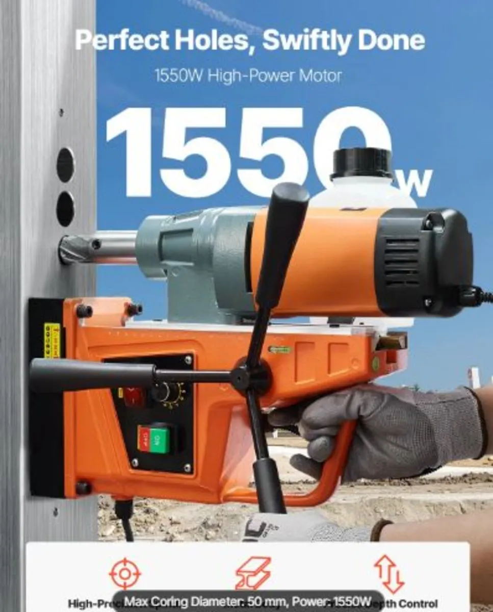 Magnetic Drill, 1550W Motor 2 in Boring Diameter, - Image 2