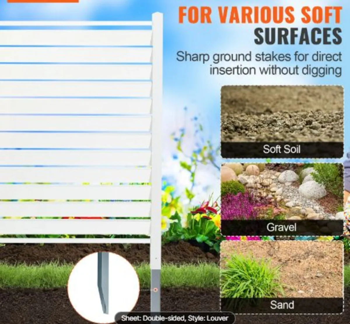 48" W x 48" H Vinyl Privacy Fence Panels, Air - Image 2
