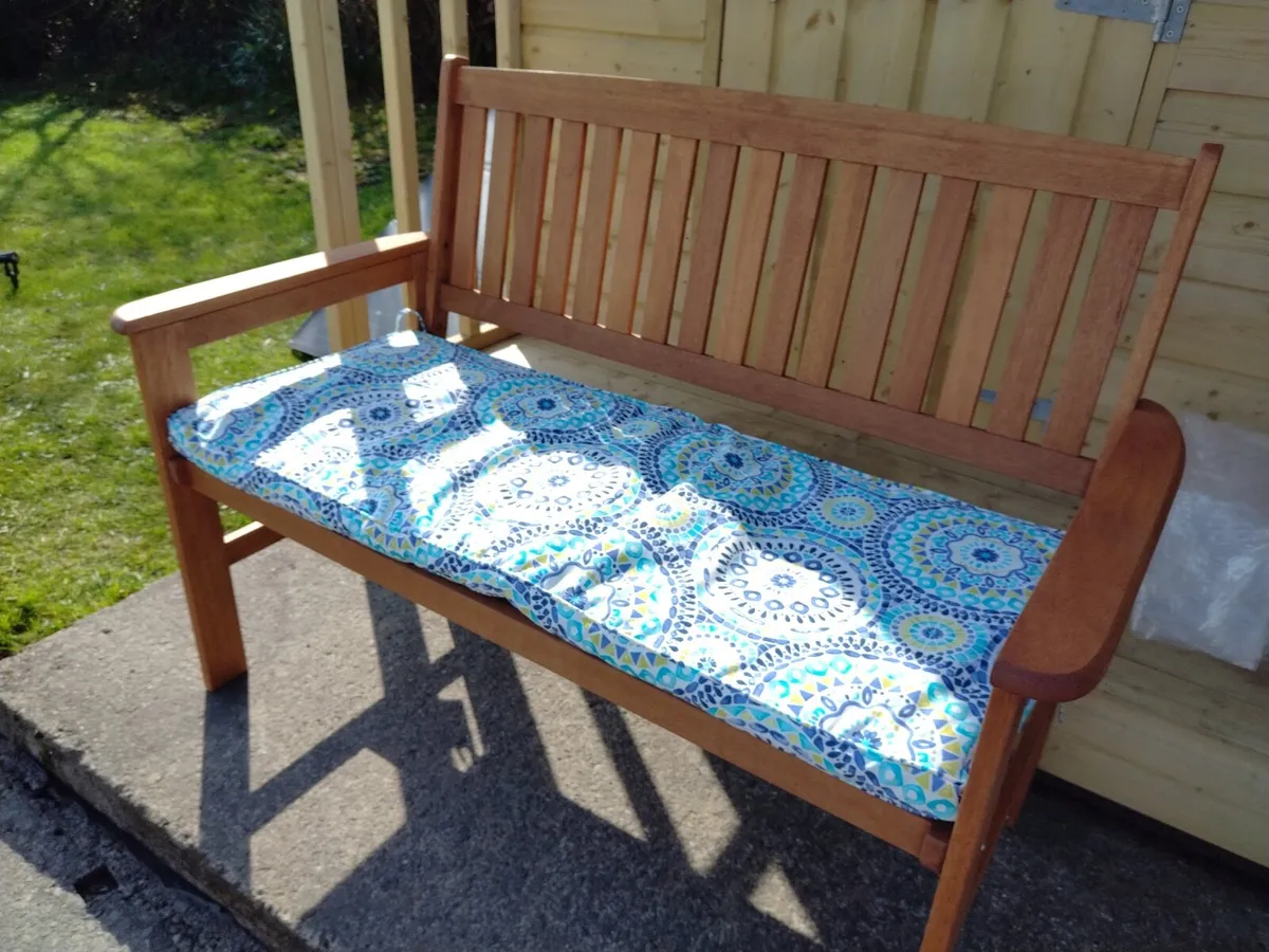 Garden 2 Seater Bench and Cushion €120 - Image 4